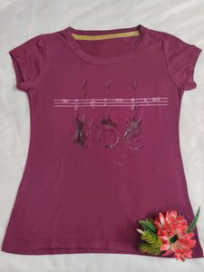 Maroon Guitar Graphic Tee
