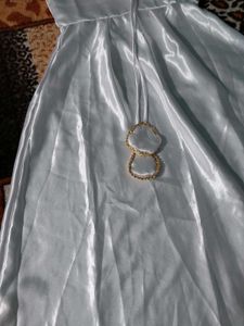 White Anarkali Kurta 2 mtr flare