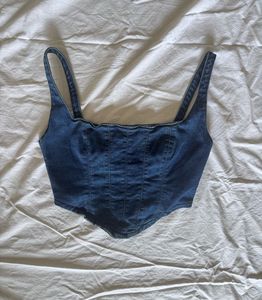 ZARA Denim Crop Top