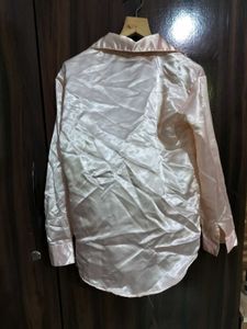 Elegant Peach Button-Down Top