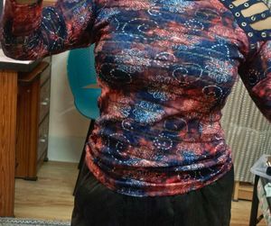 Patterned Long Sleeve Top