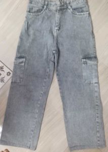 Grey Cargo Denim