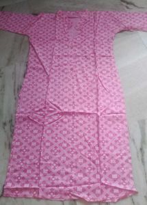 M Pink Printed Kurta