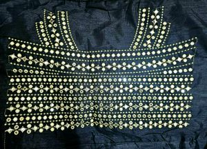 Black Net Saree
