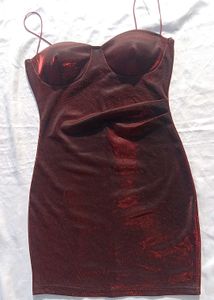 Brand New(Savana Dual Shade)Red Shimmer Mini Dress