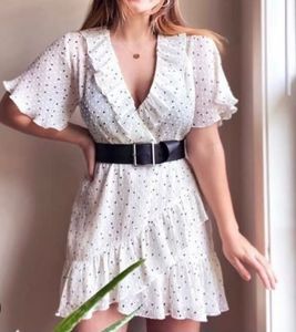 Zara Polka Dot Ruffle Mini Dress - Medium size