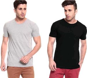classic combo of t shirt ... color- grey and black