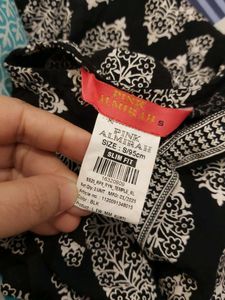 Girls Black And White Kurti