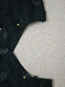 Black Floral Embellished Dress