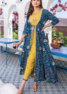 Floral Print Duster &amp; Pant Set
