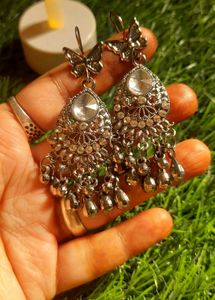Silver Oxidized Earrings🖤
