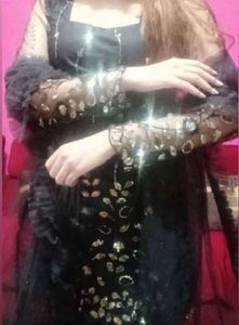 Black Sharara Set