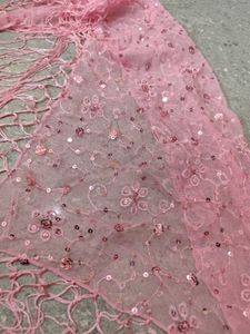 Pink Sequin Fairycore Ethereal Triangle scarf