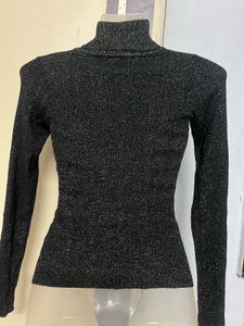 Pintrest glitter high neck designer top