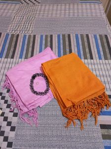 Pink &amp; yellow stole