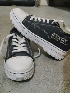 Black & White Canvas Sneakers