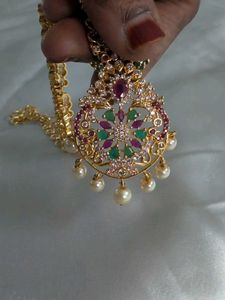 One Gram Gold Neckpiece With Pendant