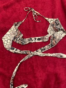 Padded Bikini Top Snake Pattern