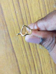 Diva Jeweller Heart Ring Adjustable Gold
