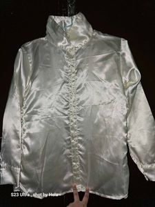 SATIN ELEGANT WHITE SHIRT