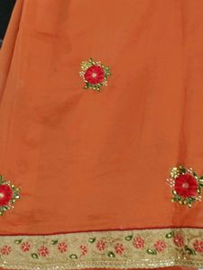 Orange Colour Wedding Saree