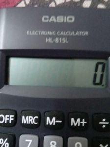 CASIO HL 815L BK Portable Basic Calculator.
