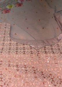 Premium Peach Colour Heavy Work 3-Piece Suit – Gen