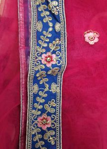 Blue Lehnga Choli Three Piece.Like New