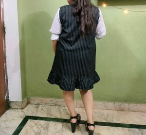 Striped Shirt Dress korean