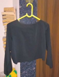 Black Crop Top Jacket