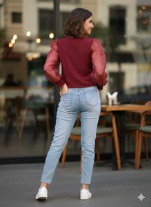 Chic Maroon Blouse