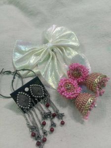 Earring & Hair Bow Bundle