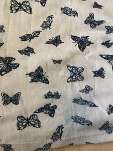 White And Blue Aesthetic Butterfly Spaghetti Top