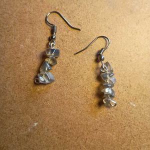 Handmade Crystal Chips Earings