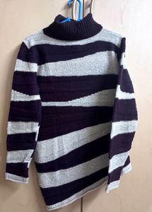 Striped Turtleneck Sweater