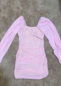 Pink Long Sleeve Dress