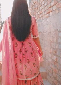 Pink Floral Print Sharara Suit