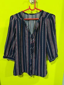Striped Navy Blouse