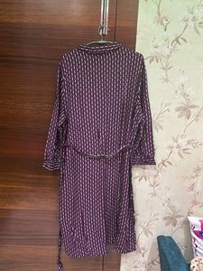 Patterned Shirt Dress