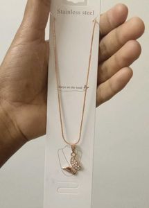 Rose Gold Chain with Butterfly Pendant