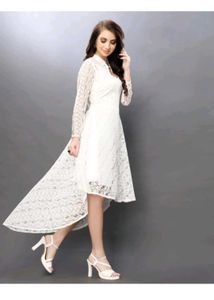 Elegant White Lace Dress