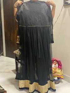 Unstiched Net And Shaleen Long Kurta