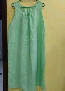 Comfortable Green Checked Nightdress 36-44
