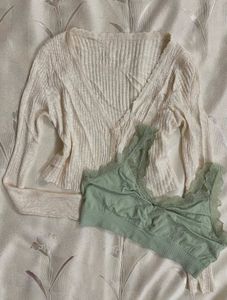 Cute Cardigan with Lace Detail