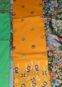 Green Dress Material