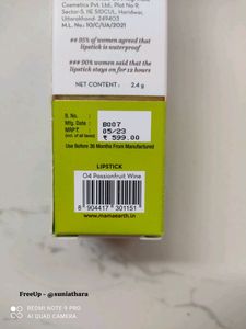 Mamaearth lipstick Passionfruit Wine