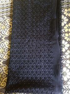Elegant Black Clutch with Delicate Pattern