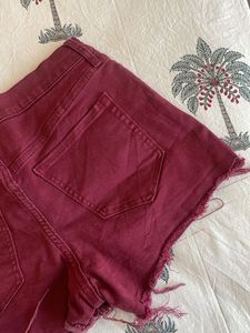 Old Navy Burgundy Denim Shorts