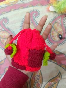 Handmade Crochet Drawstring Pouch