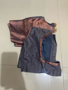 Grey Zari Blouse For Sale